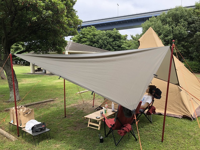 安くて軽くて安心ね～！アクアクエストのタープ | ファミリーキャンピング