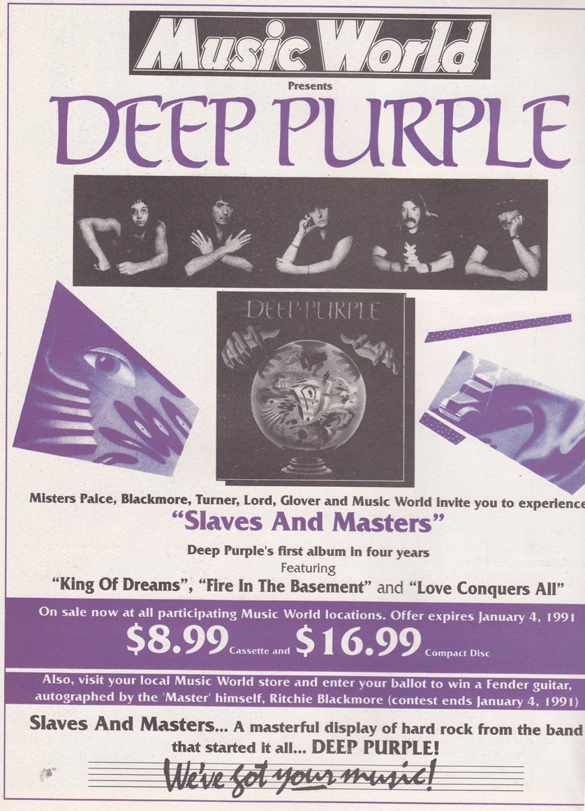 REVIEW: Deep Purple – Slaves and Masters (1990) | mikeladano.com