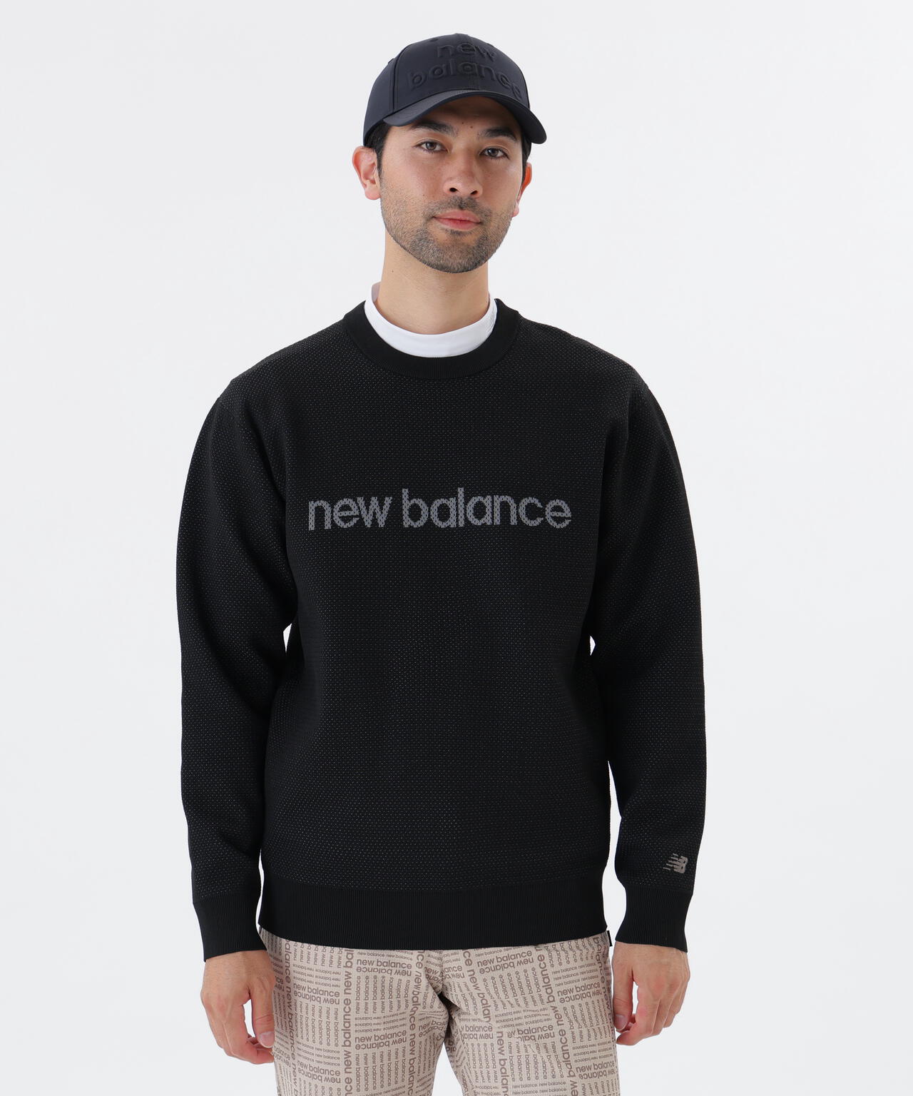メッシュ クルーネック ニット プルオーバー (MENS) | new balance