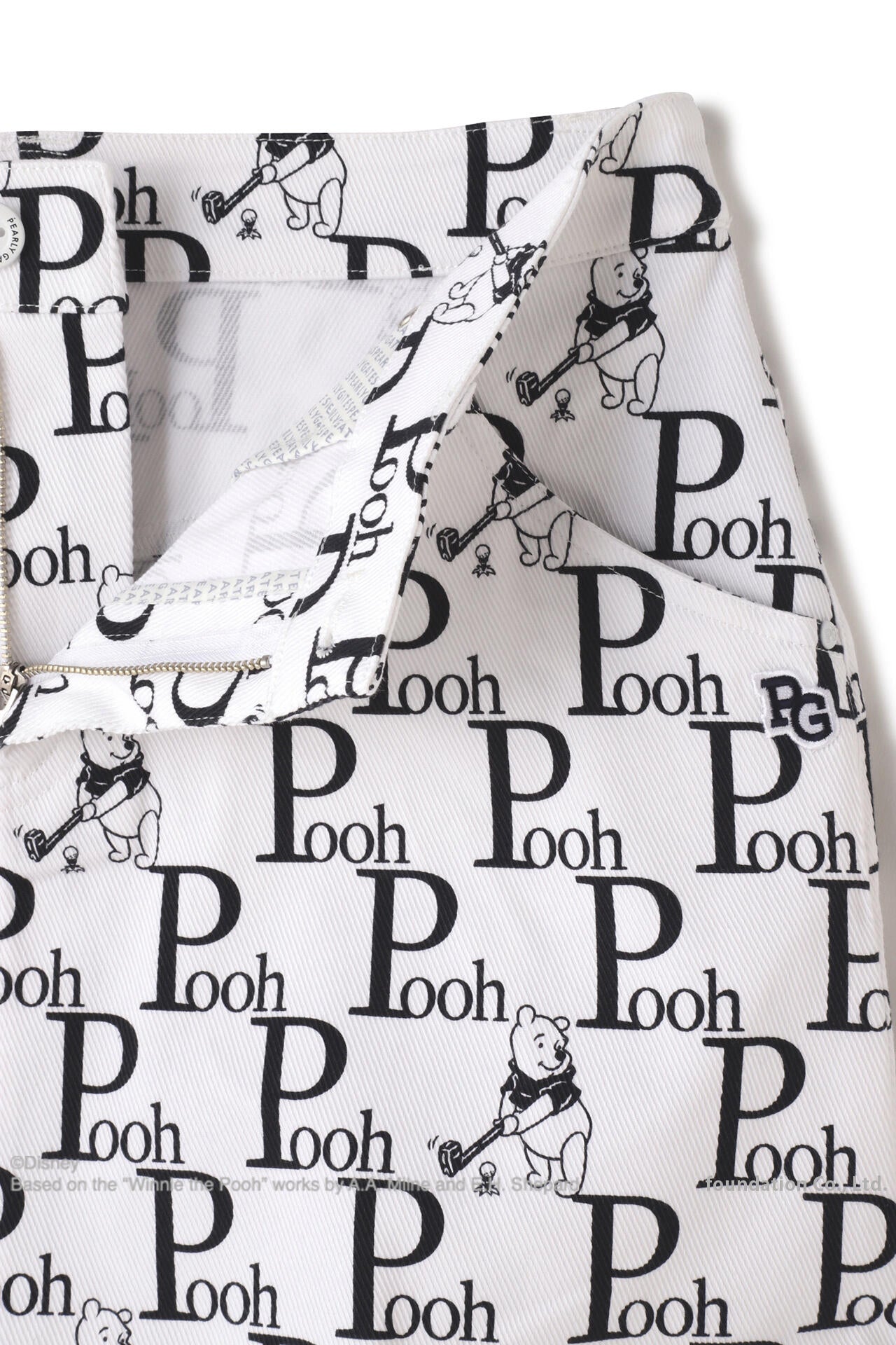 プーさん 総柄プリント オーガニックカルゼ スカート ＜Winnie the