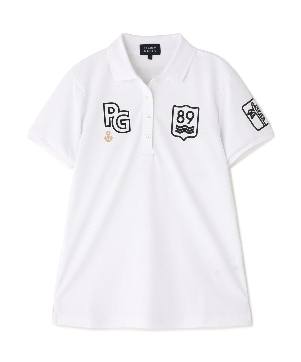 ストレッチカノコアンカージャガード半袖ポロシャツ | PEARLY GATES