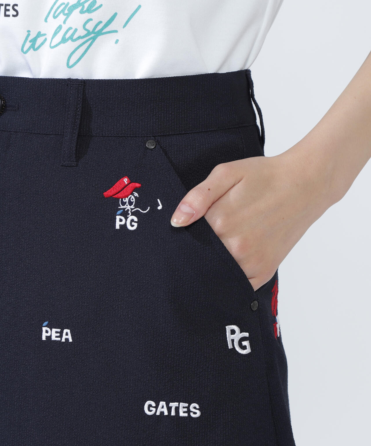 Peサッカーストライプスカート | PEARLY GATES（パーリーゲイツ