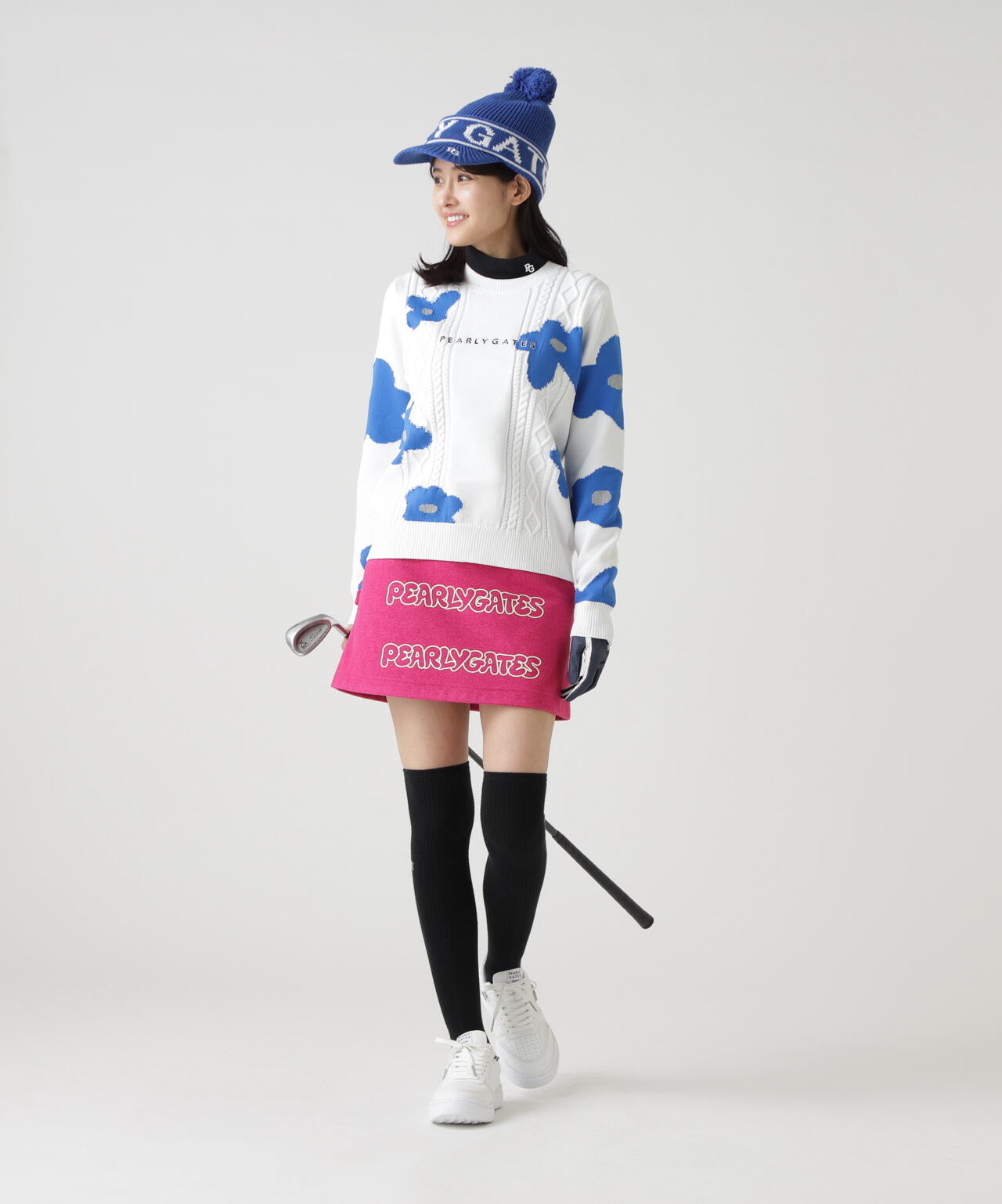 アラン柄×インターシャ クルーネックニットプルオーバー ＜ランダム