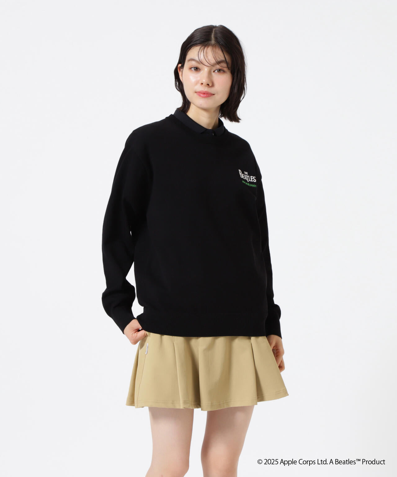The BEATLES ×Jack Bunny!!】長袖クルーネックニットプルオーバー
