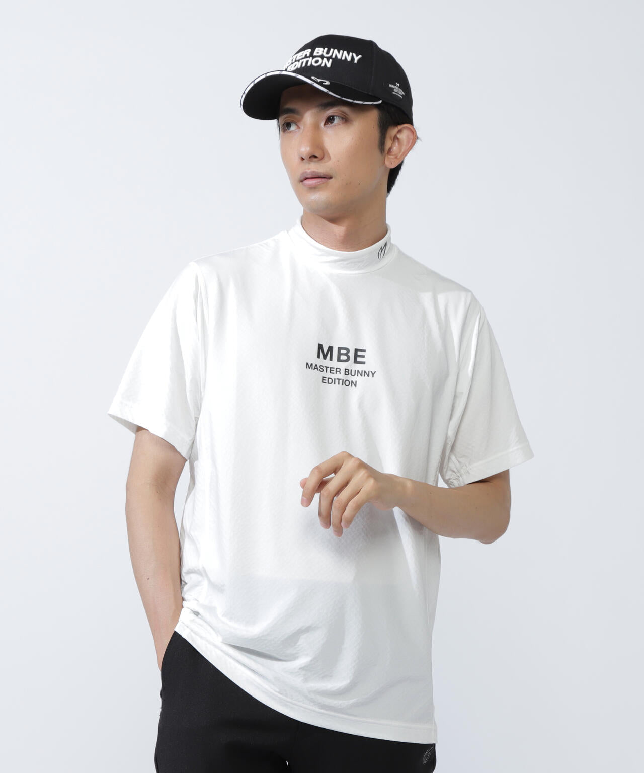 クロスミントサークルジャガード半袖ハイネックカットソー | MASTER