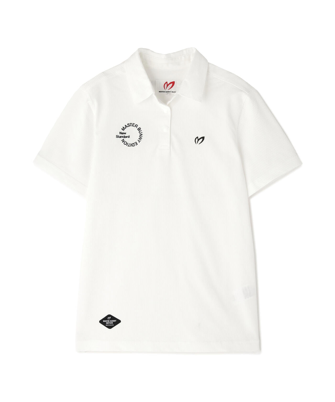 ストライプサッカー4WAYストレッチ半袖ポロシャツ | MASTER BUNNY