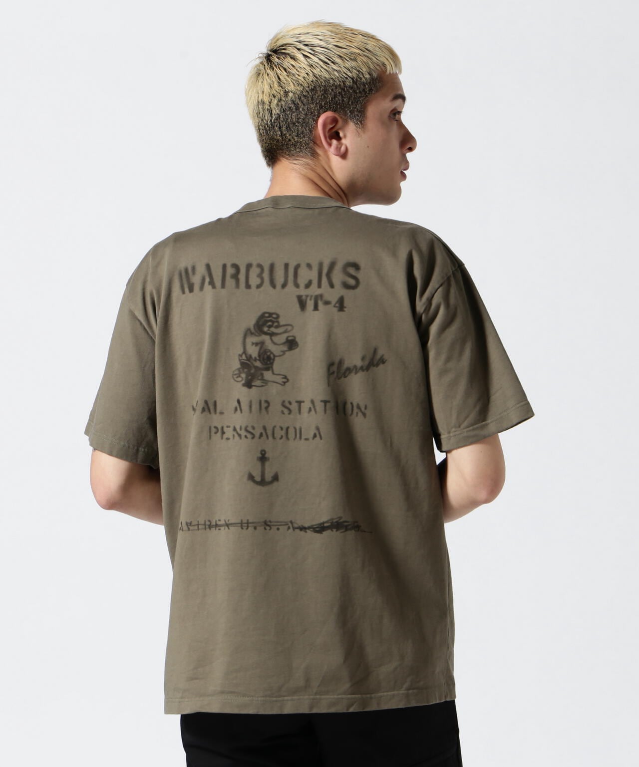 MIL. STENCIL T-SHIRT WARBUCKS / ミリタリー ステンシル Tシャツ