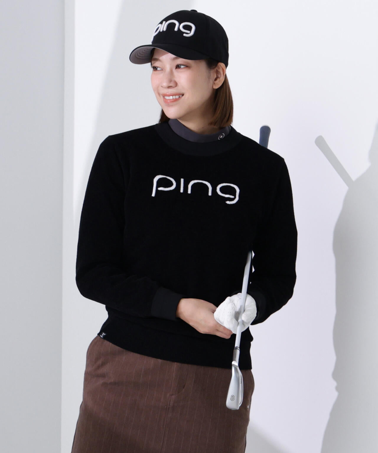 PING APPAREL】pingジャカード モールニットクルーネックニットプル