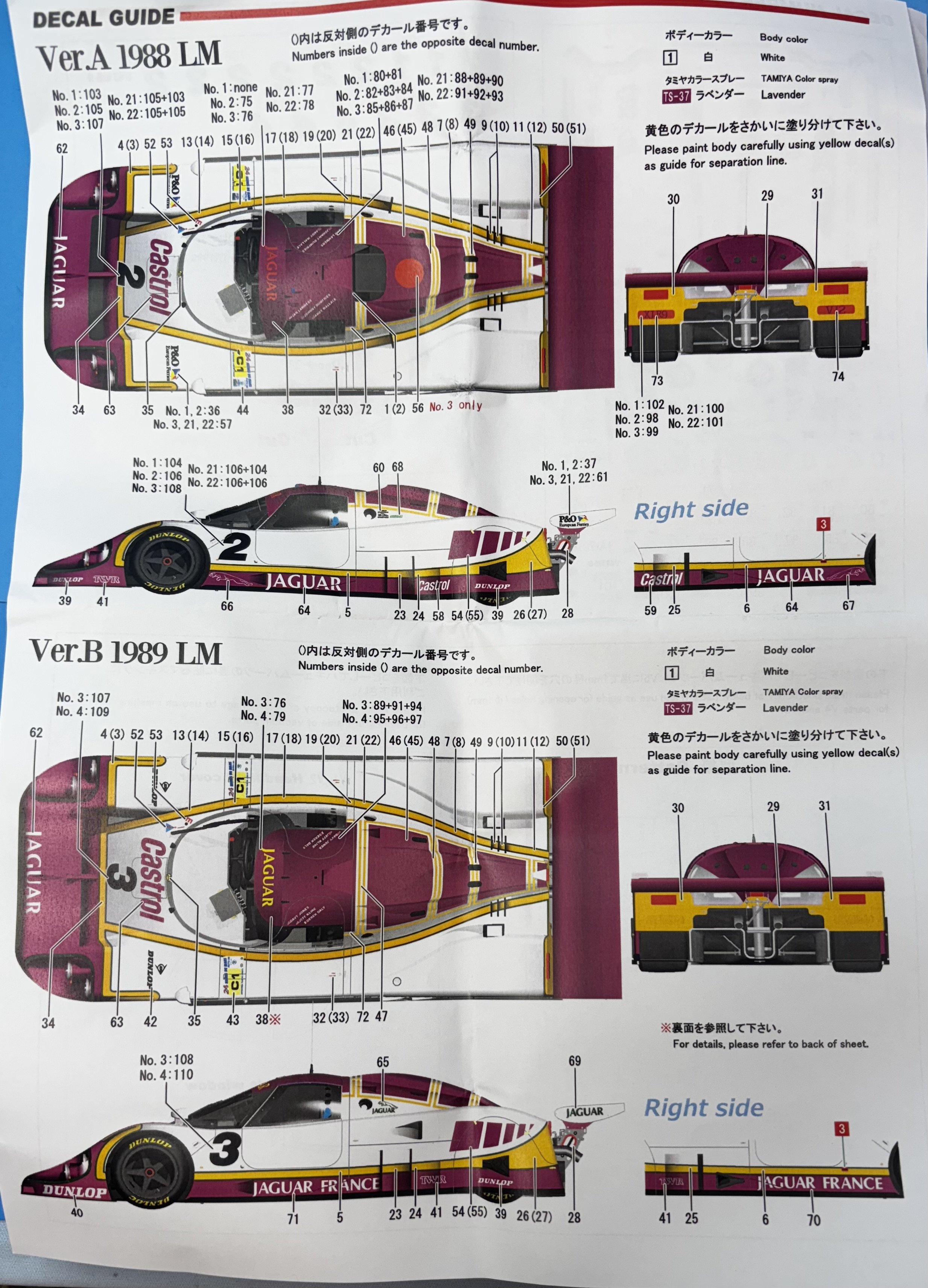 Jaguar XJR-9 LeMans by CDW - Model Factory Hiro - 1:43 Scale - Non