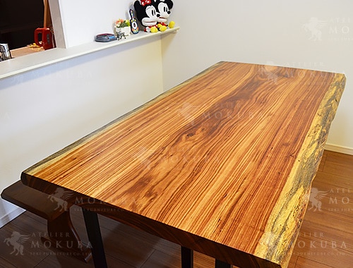 ダイニングテーブルxベリ【東京都墨田区 個人住宅】ベリ一枚板