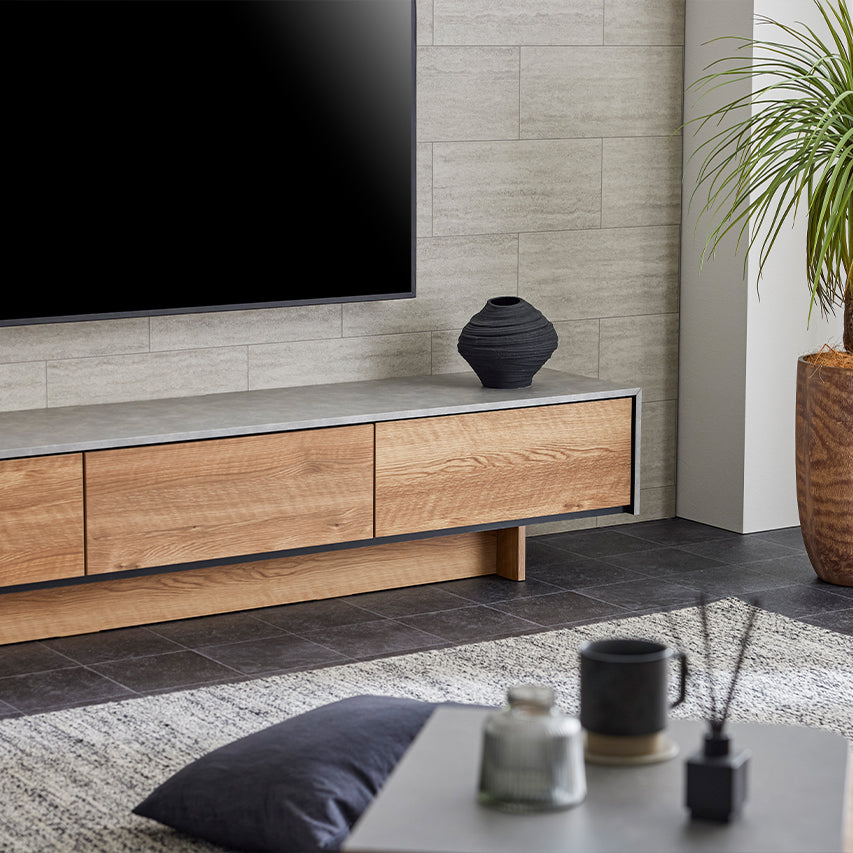 大川家具 モーブル テレビボード TVボード 幅200 扉を閉めたまま