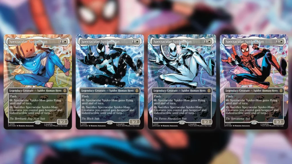 New MTG Spoilers Reveal 7 Spectacular Spider-Man Costume Variants