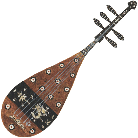 螺鈿紫檀五絃琵琶（らでんしたんのごげんびわ） | Nara Food Caravan