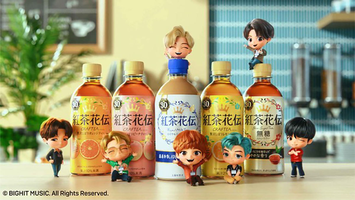 BTSのキャラクター「TinyTAN」と紅茶花伝のコラボが復活 | マイナビ