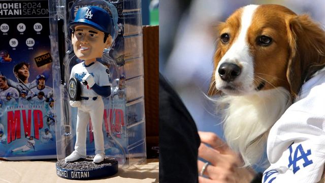 大人気だった“デコピン”ボブルヘッド 今回の大谷翔平はMVPの盾を抱えて