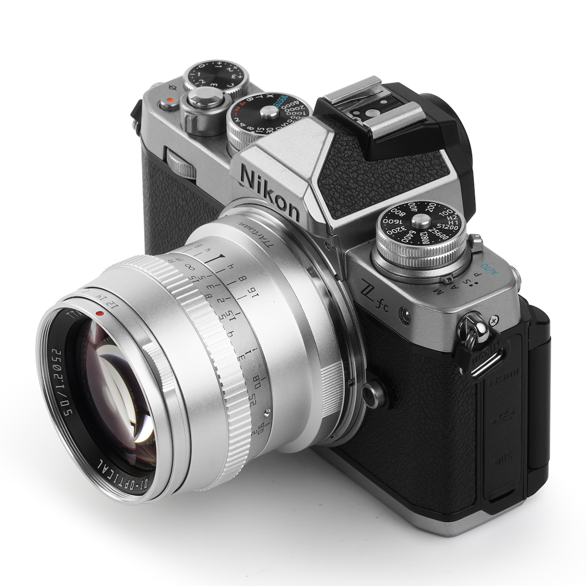 For $98 the new silver TTartisan 50mm f/1.2 lens for Z-mount is a