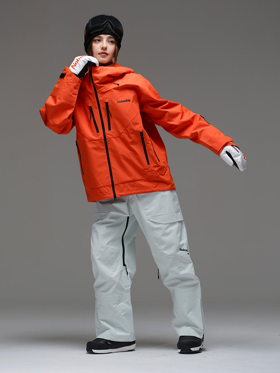 Women's MaxExtreme Pro Zip-up 3L Orange Snow Jacket