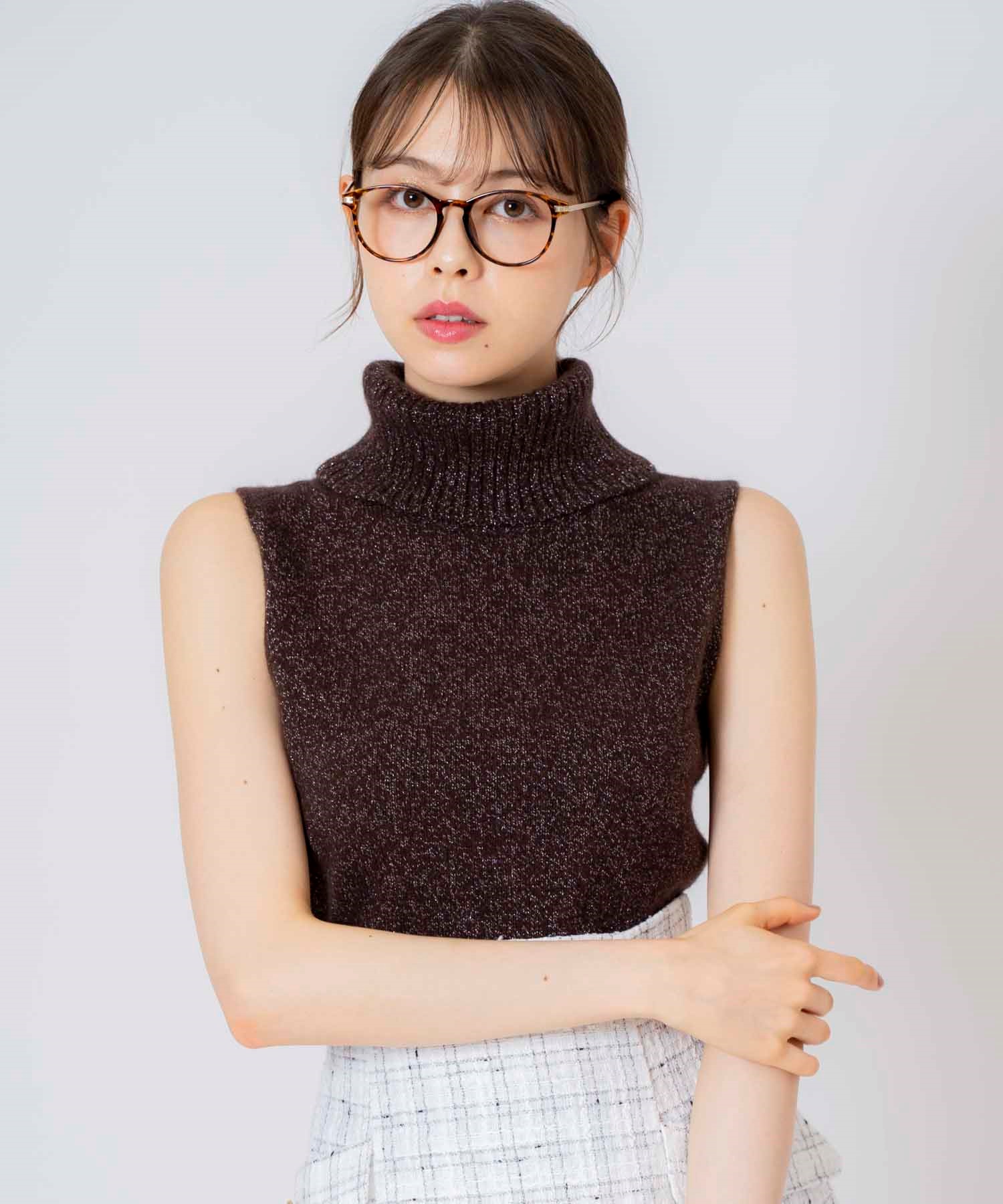 アンゴラ×FOX混ノースリラメタートルネックニット | ニット | NOELA