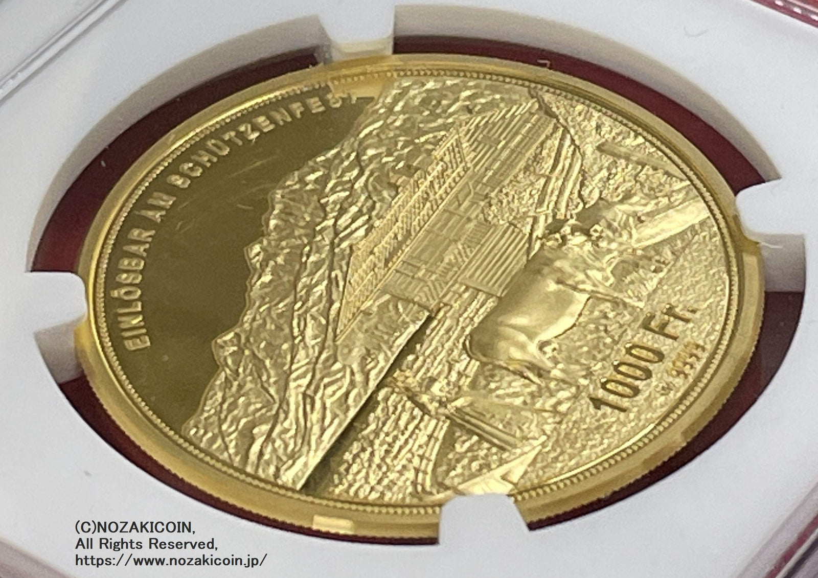 スイス 射撃祭 1000フラン金貨 2023 Obwalden Ultra High Relief NGC