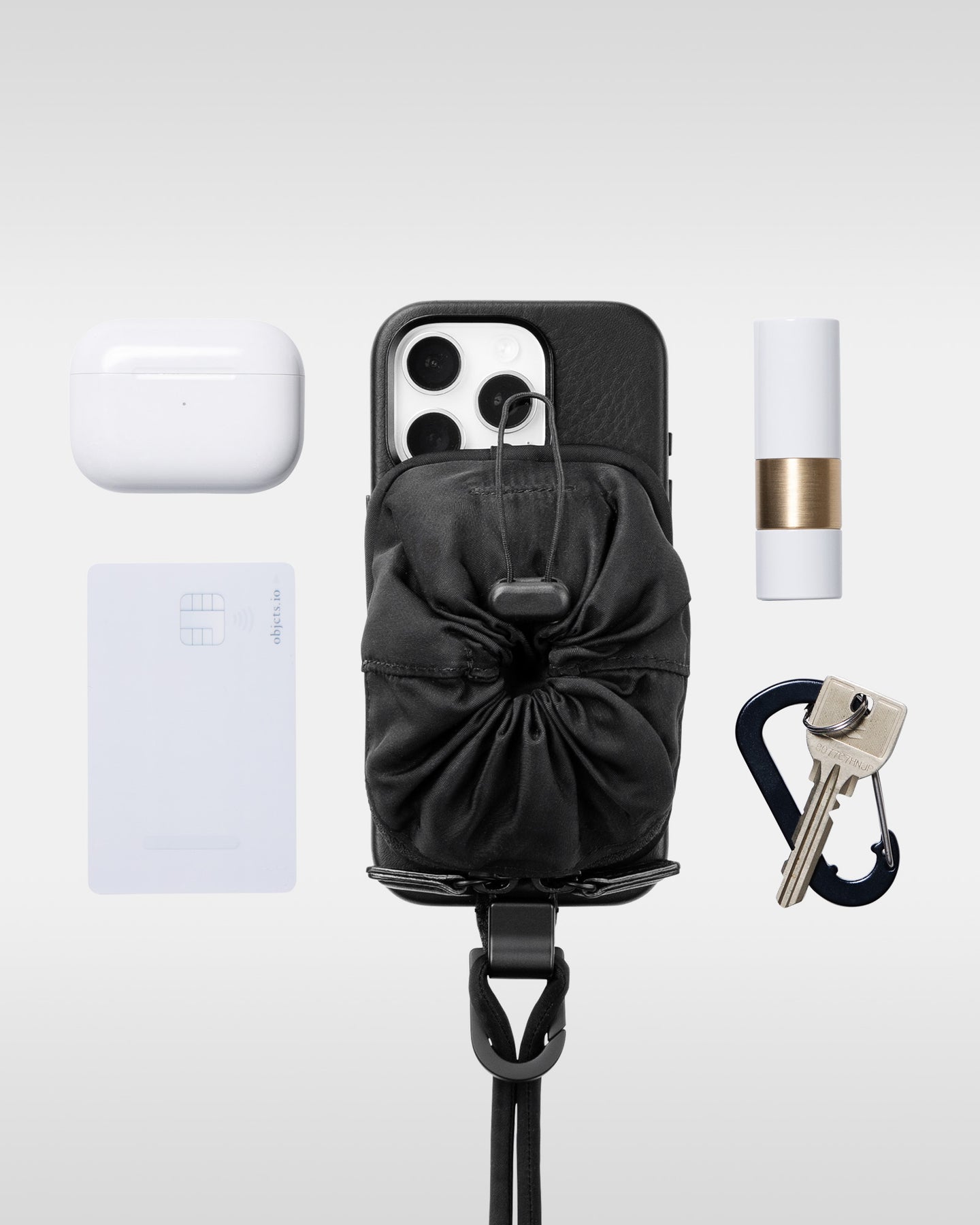 iPhone 17 / 16 / 15対応 レザーケースセット｜着脱ストラップ付き