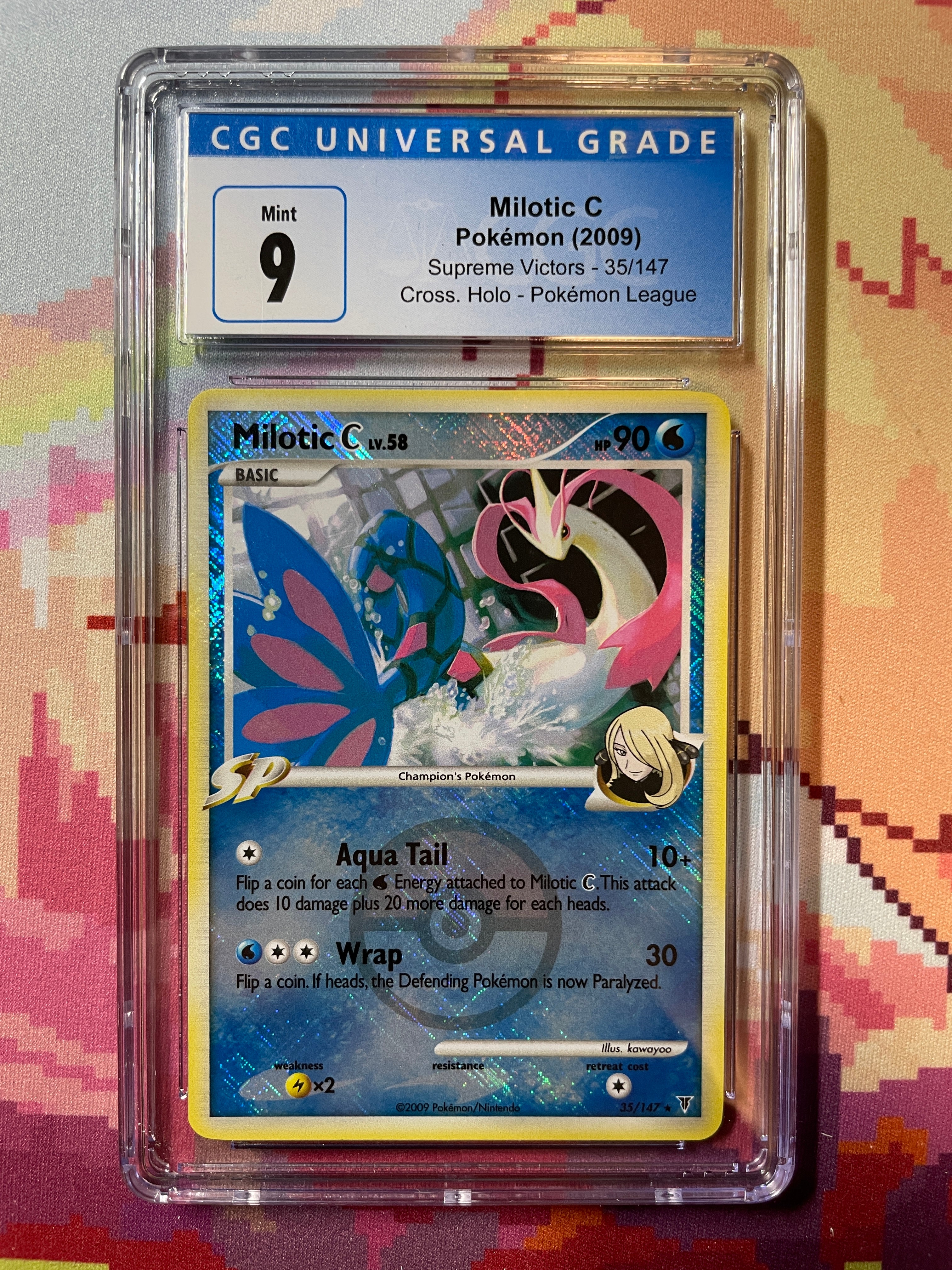 2009 Pokémon Supreme Victors Milotic C Crosshatch Holo 35/147 CGC