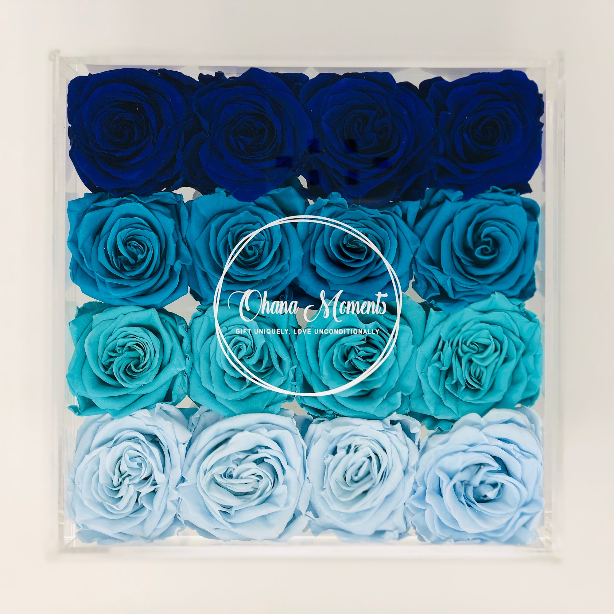 Hot Blue Summer Forever Rose Box - Medium - Ohana Moments