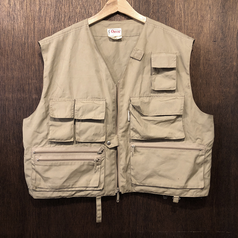 Orvis Quick Dry Cloth Fishing Vest Tan XL オービスコットン60% ポリ