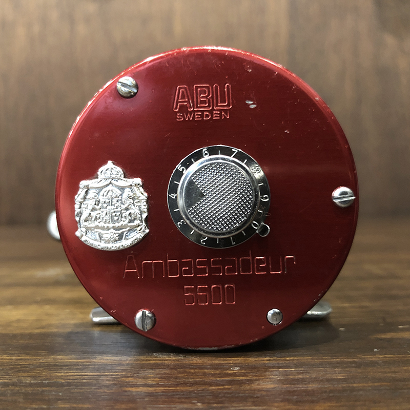 Abu Ambassadeur 5500 1977 European Early Cherry Red Bait Reel アブ