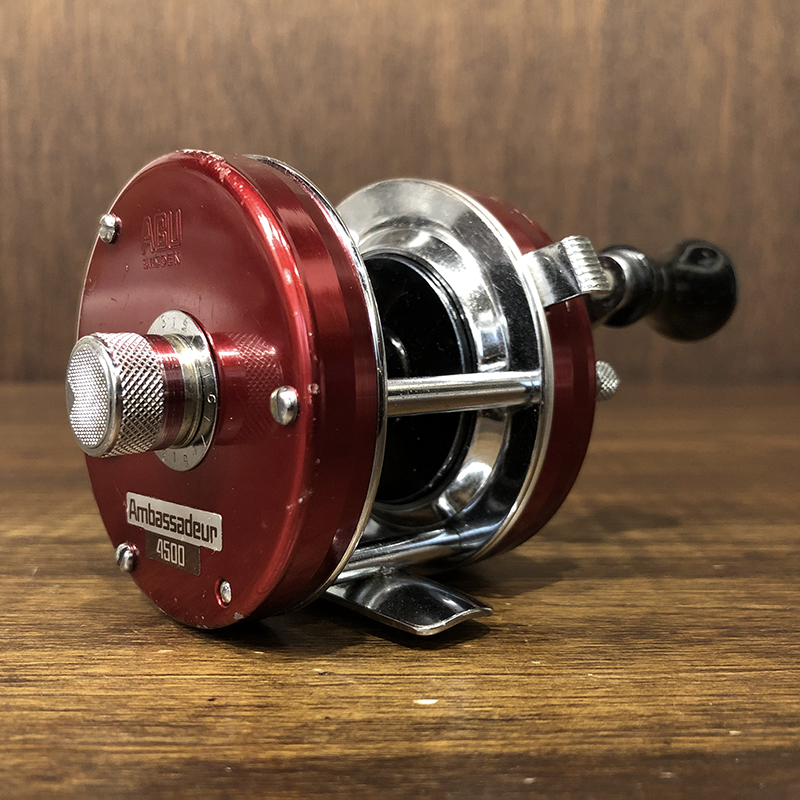 元箱付 ABU アンバサダー 4500 メンテ済 フレーム修正済 チェリー