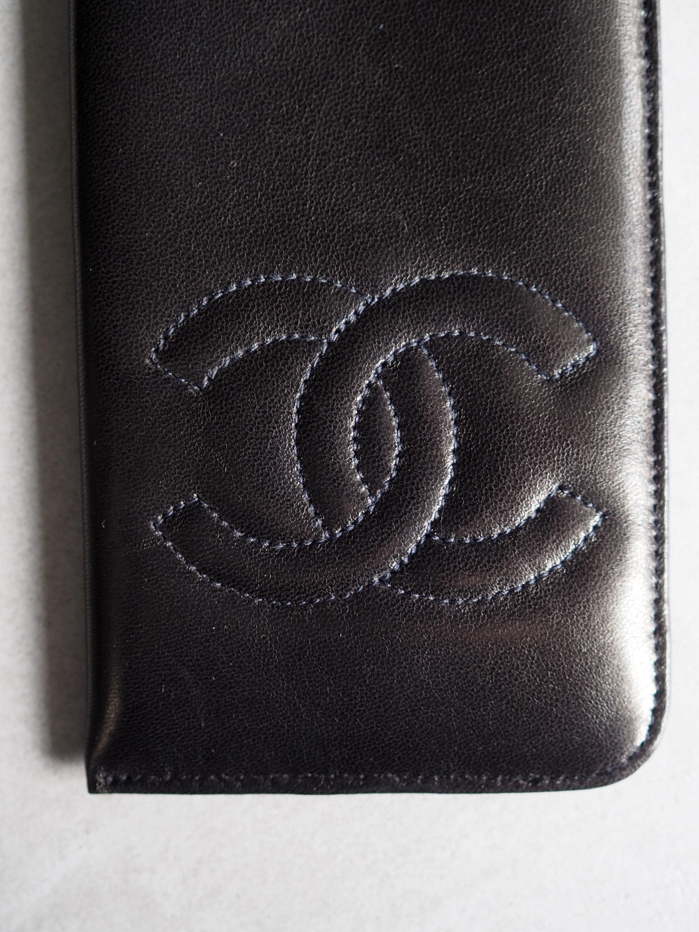 CHANEL シャネル ココ サングラスケース メガネケース ブラック レザー