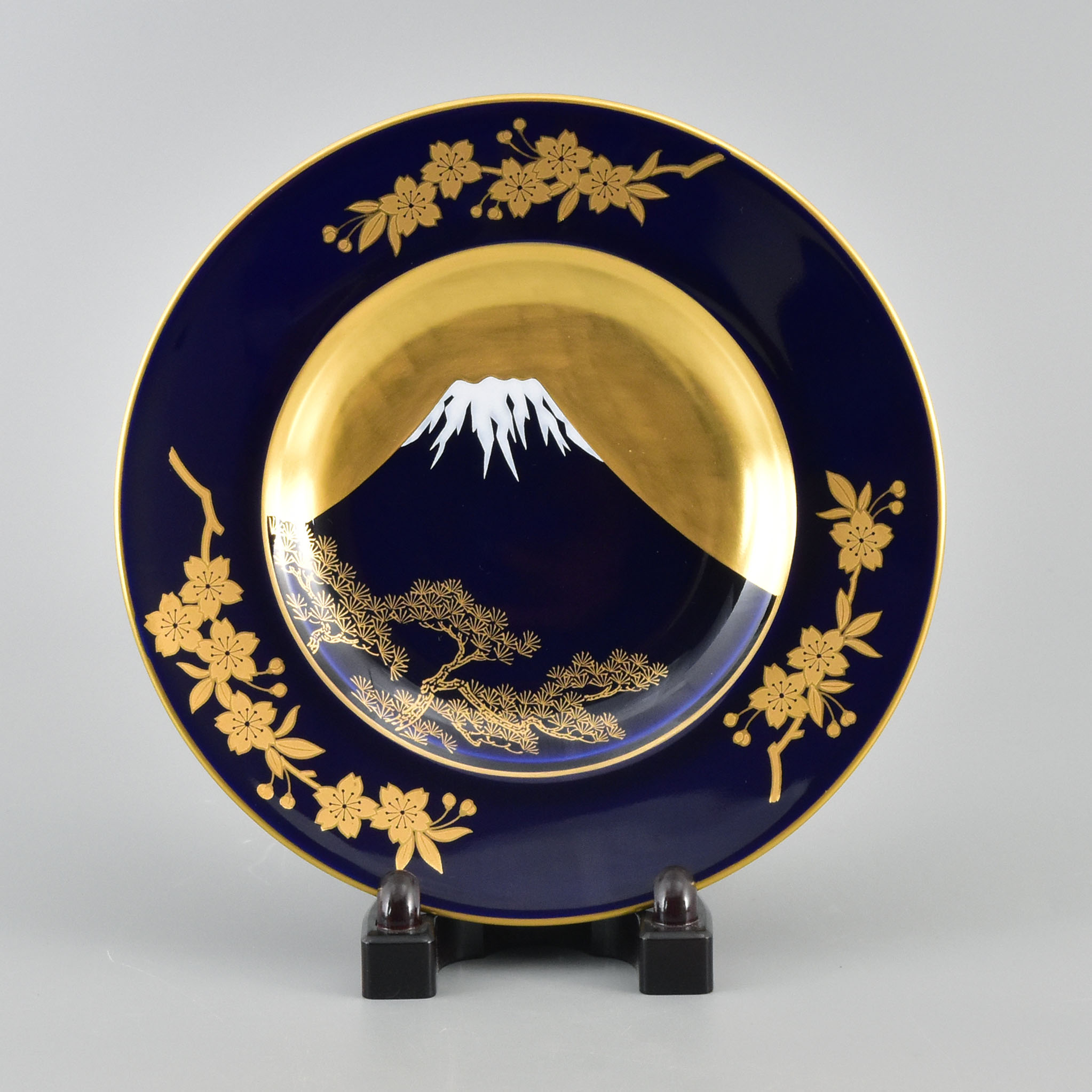 ルリ富士絵）飾り皿|有田焼の老舗-香蘭社オンラインショップ