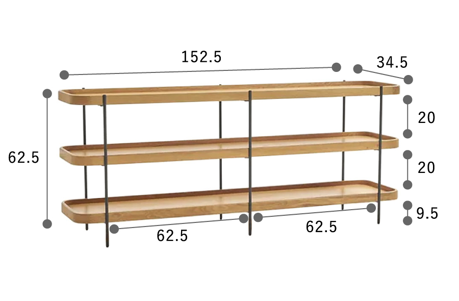 モーダ・エン・カーサ Sketch フムラ ロー シェルフ / HUMLA 152 low shelf