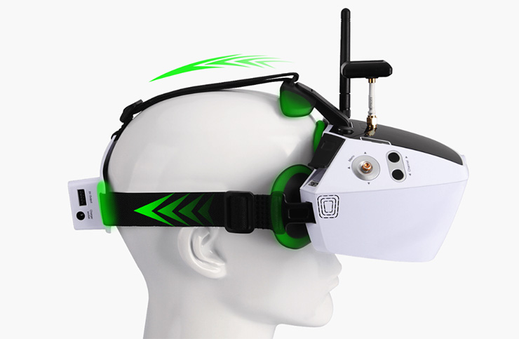 ワルケラ ゴーグル4 FPV メガネ 5インチ 5.8Ghz ダブルアンテナ