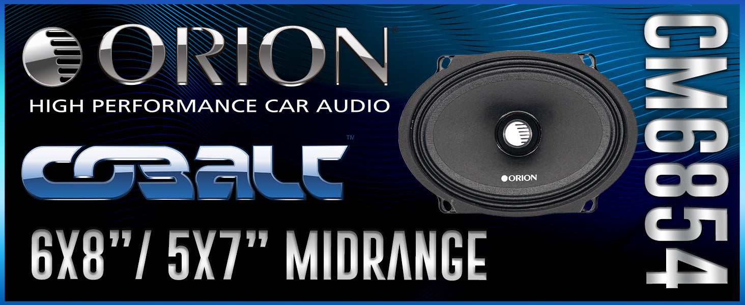 Orion CM6854 - 5x7/6x8 Inch 4 Ohm Midrange Speaker 250 Watts RMS (Pair