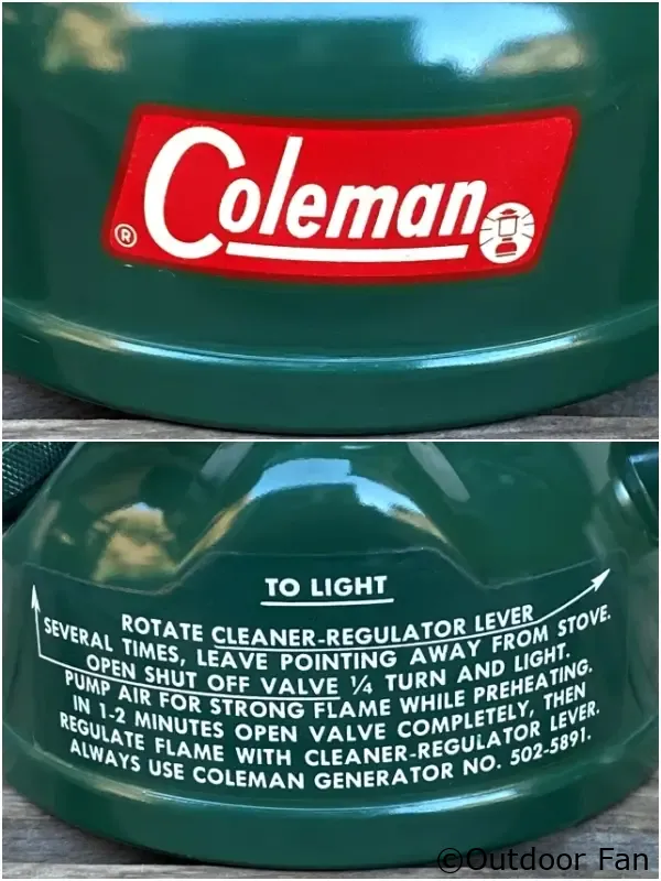 1966年1月製コールマンシングルバーナー モデル502 パテントロゴ 1966