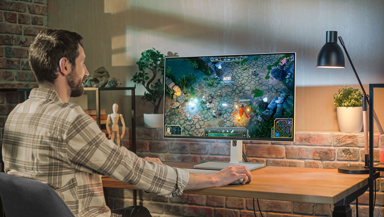 L27h-4A（27型/QHD/2560x1440/IPS/USB-C給電/高さ・縦回転