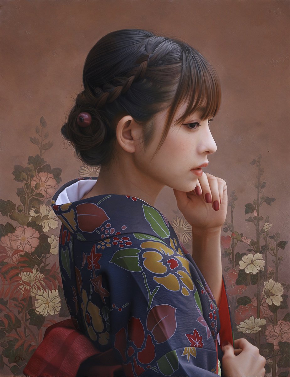 紺青」 油彩 F6号 2019年作 ヤフオクにて出品致しましたので