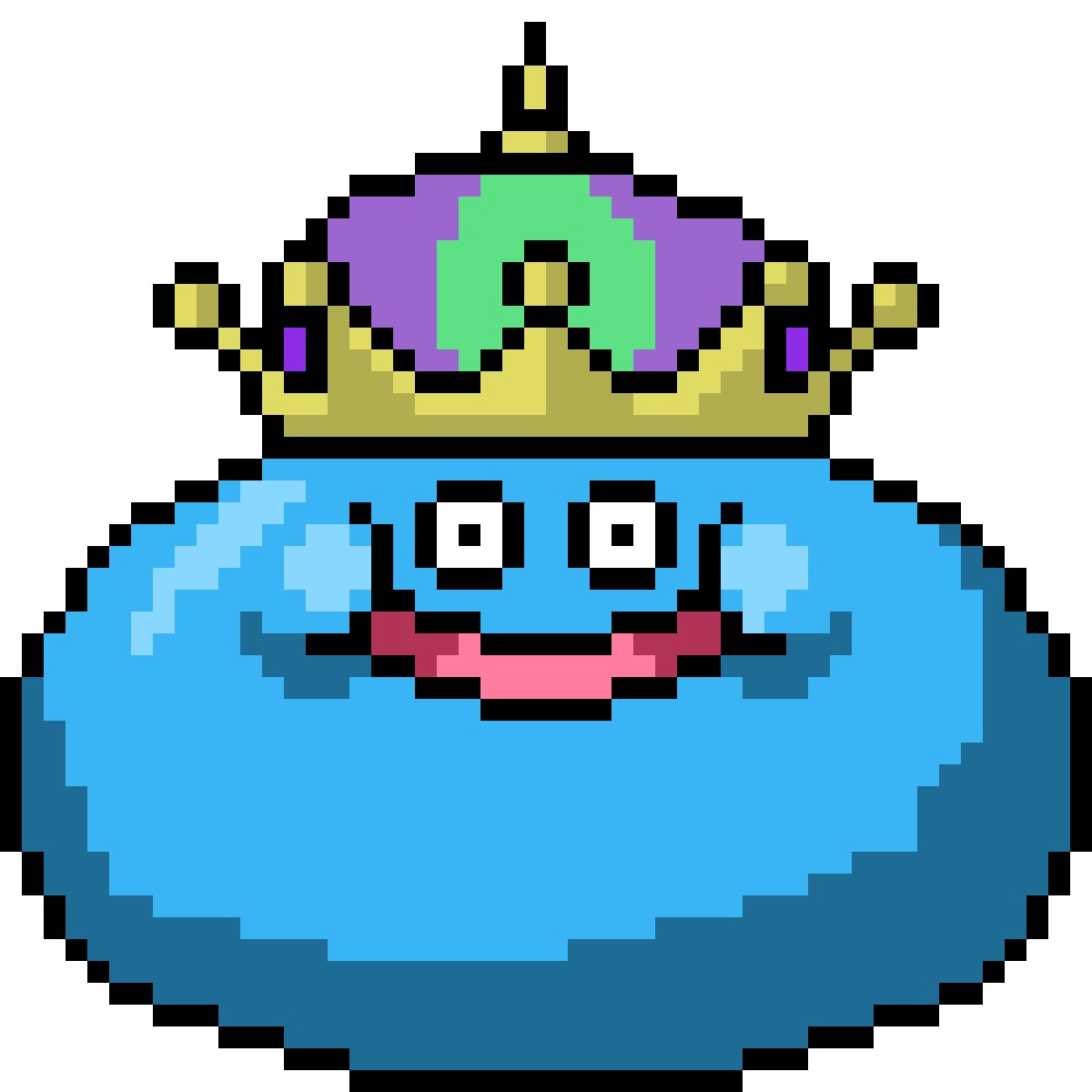 お題：キングスライム #ドット絵 #pixelart