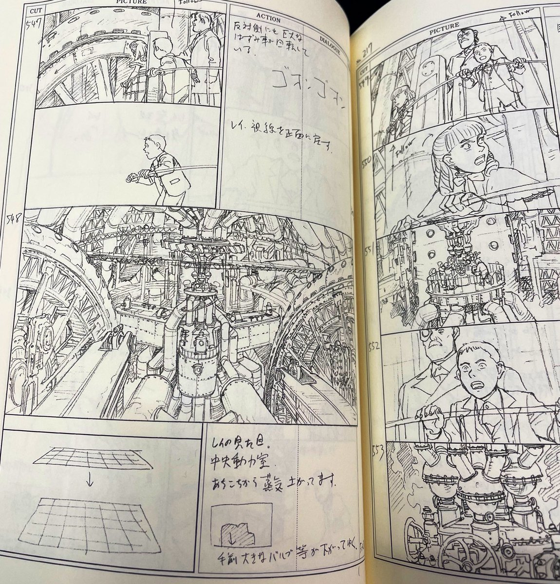 最近仕事柄色んな絵コンテを見るけど、大友克洋さんのSteamboyの絵