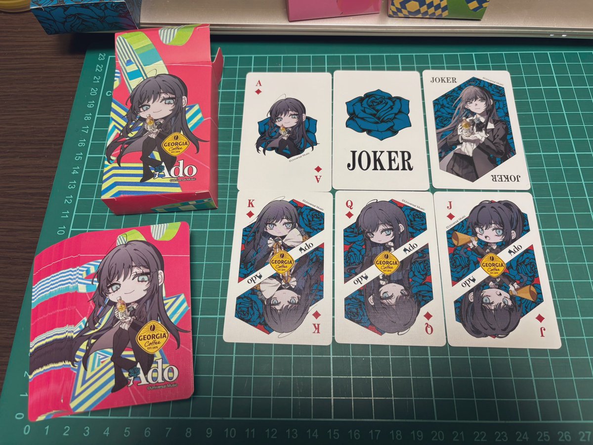 ジョージアAdoトランプ♠️♦️♥️♣️ 全種類開けてみました🐻 箱と