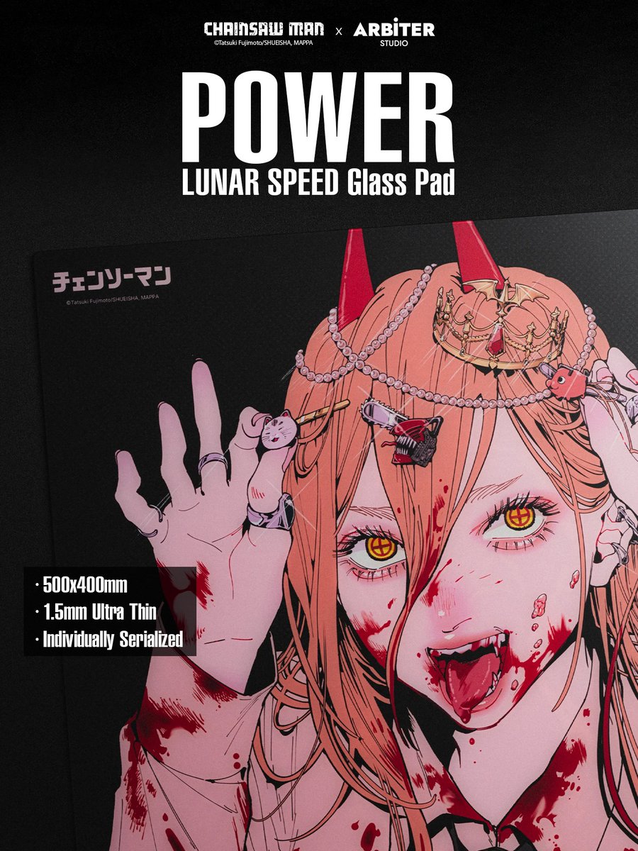 🩸POWER - The Blood Fiend Officially Licensed Chainsaw Man Glass