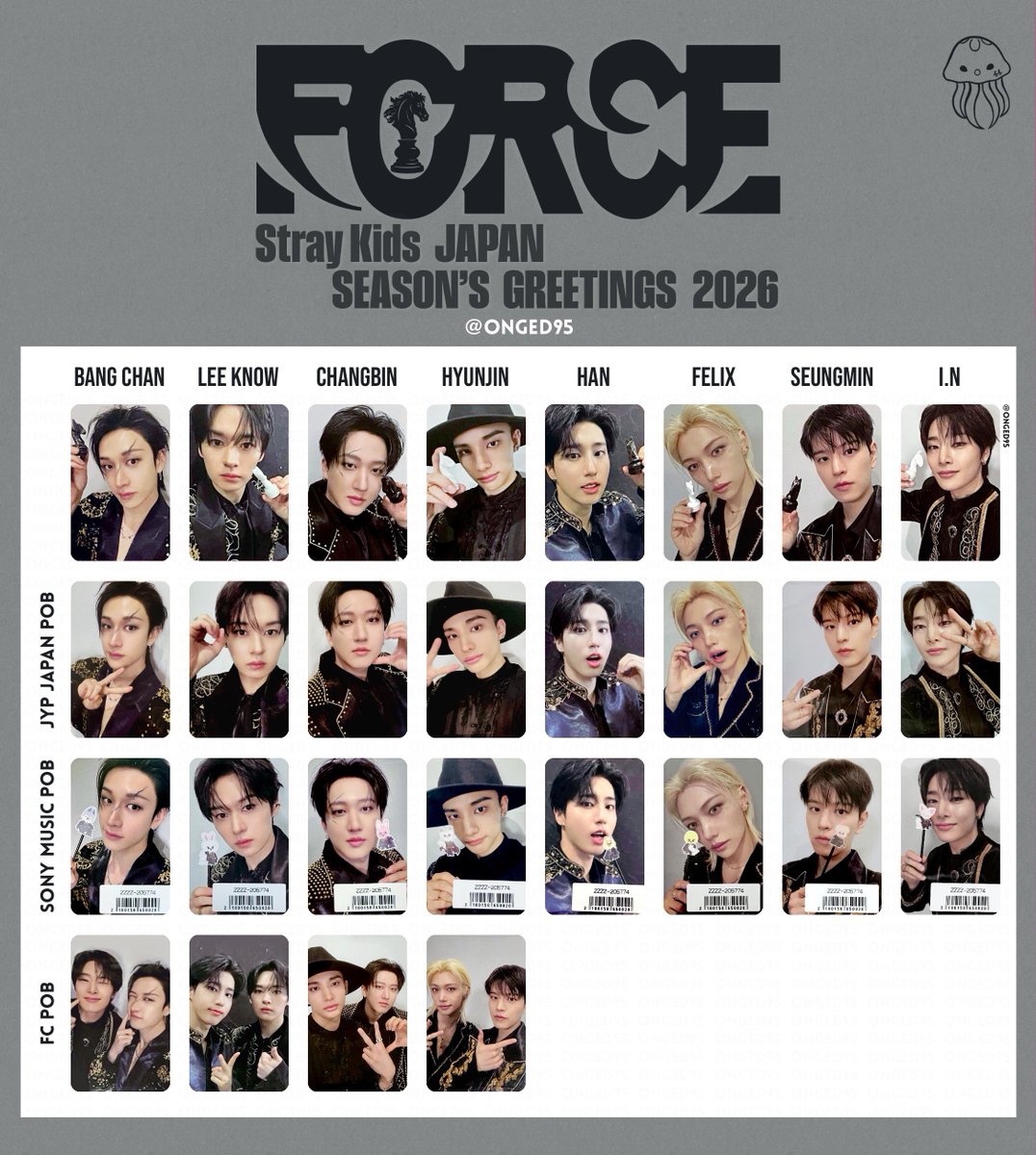 Stray Kids シーグリ Force 2026 ユニット トレカ Stray Kids JAPAN SEASON'S GREETINGS 2026 “FORCE” [FC version