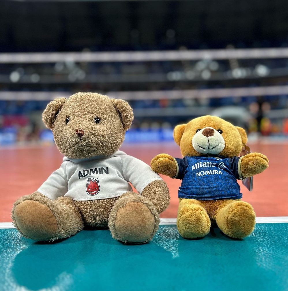 ペルージャのクマさん すでに大人気の様子☺️ 昨季 プレーオフSFの際