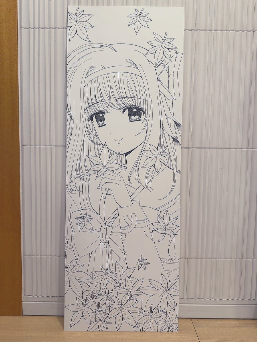 ちゃららら〜ん🎶 個展での追加直筆イラスト。 絵が大きすぎて全然塗り