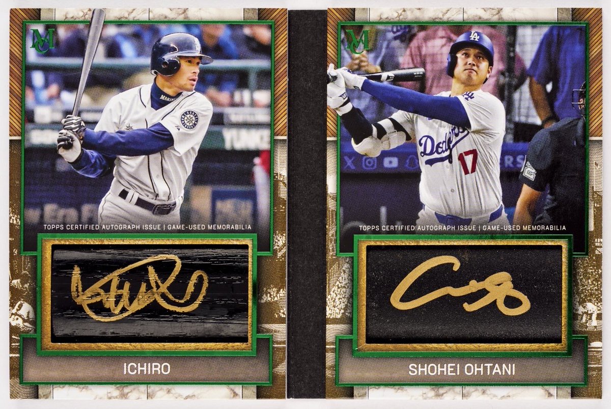 時代が交差する、1冊。 イチローと大谷翔平の実使用バット入り