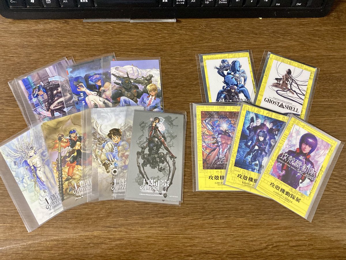 攻殻機動隊展】 【士郎正宗の世界展】 入場特典で貰ったカード、最近に