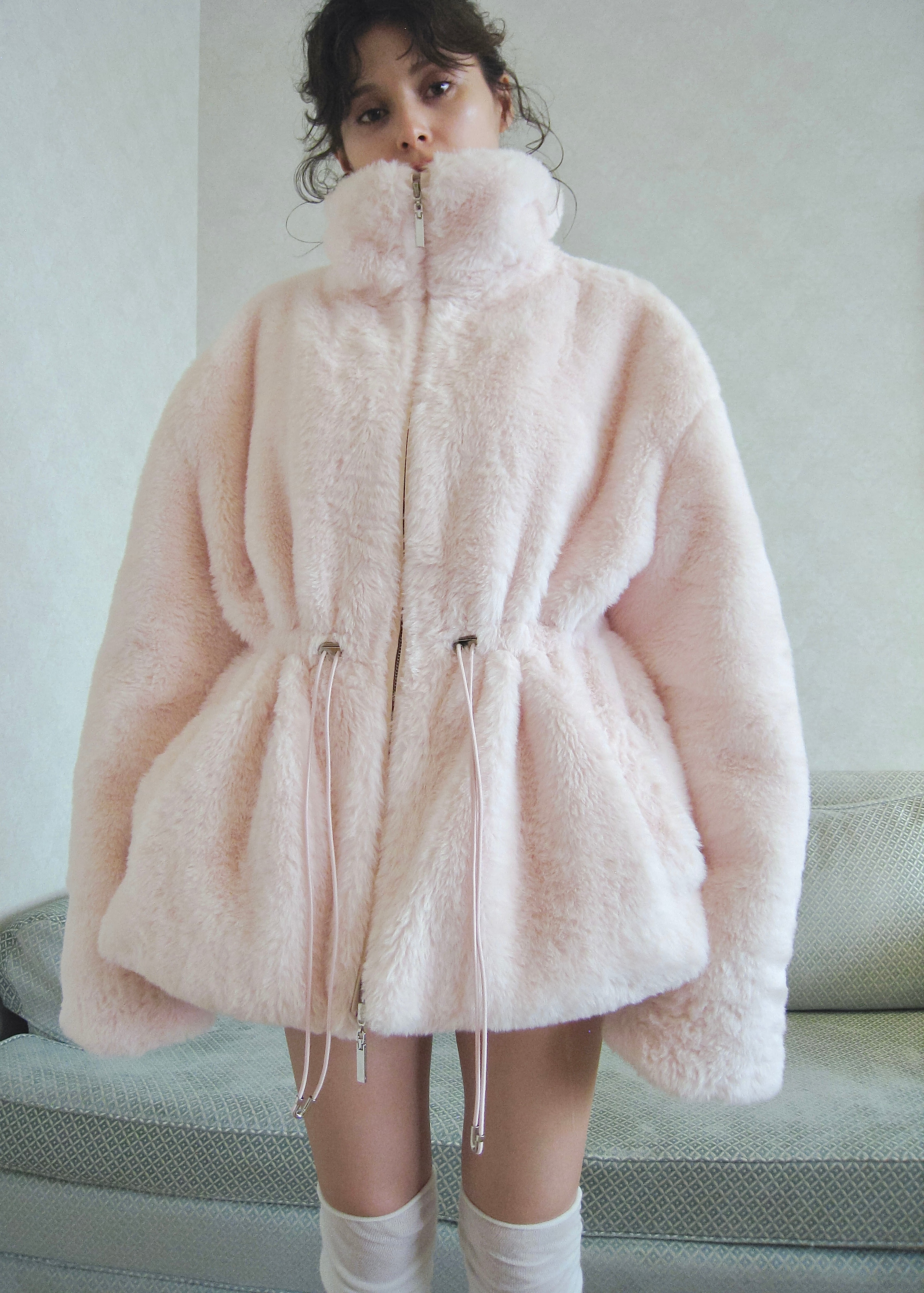plump fur zip coat｜PELLICULE | ぺリキュール