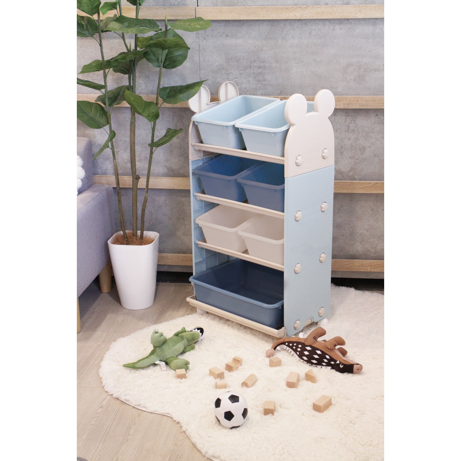 キャスター付きおもちゃ収納ラック（選べるキャラクター）(ディズニー