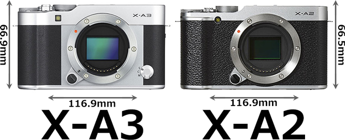 FUJIFILM X-A3」と「FUJIFILM X-A2」の違い - フォトスク
