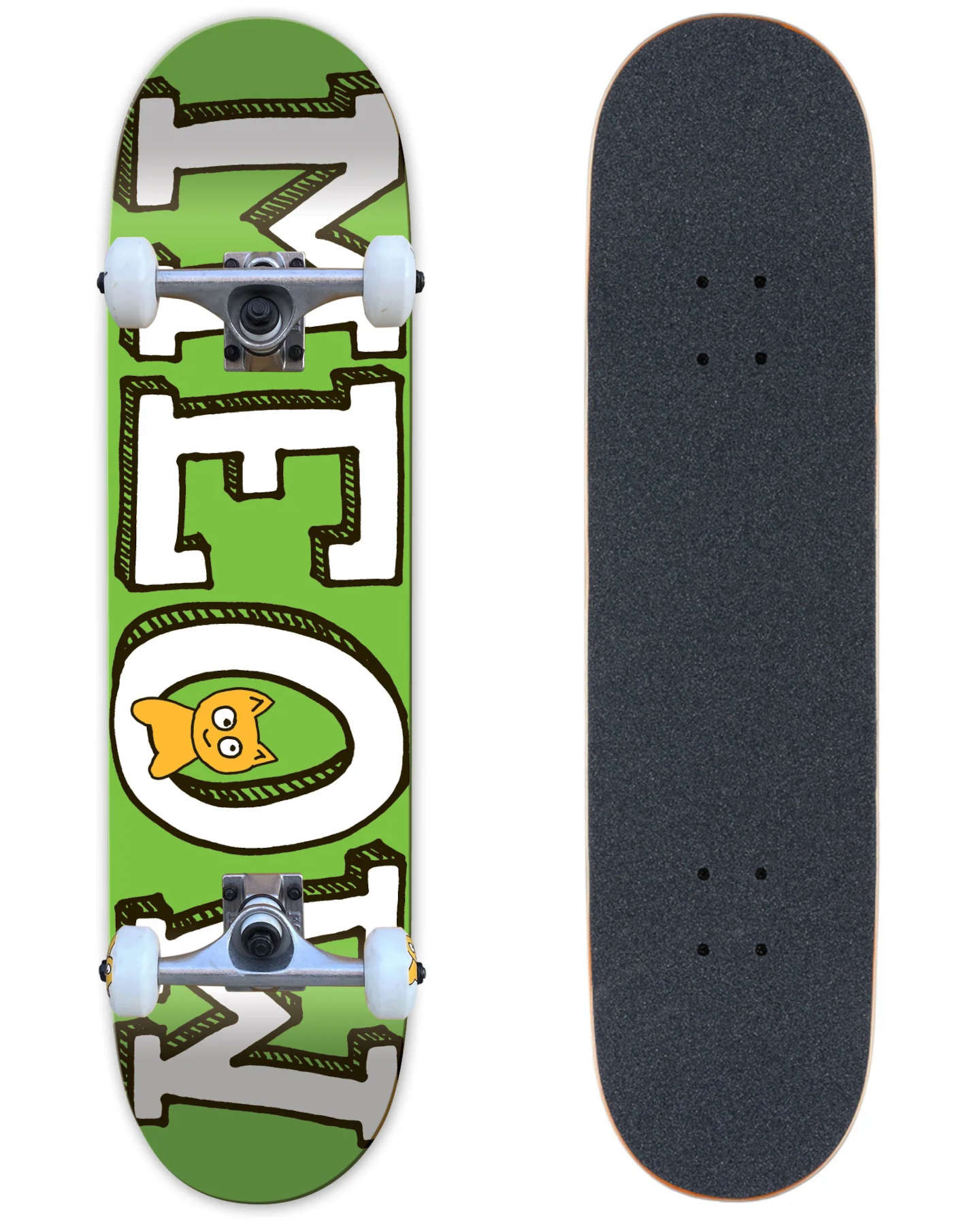 Meow Skateboards | Logo Complete (Green) 7.75